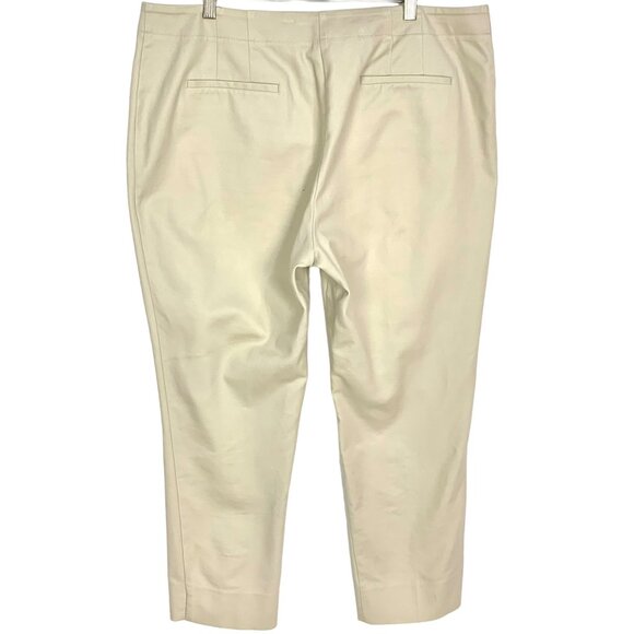 Chico’s Khaki Casual Capri Pants Chinos US 16 Size 3 Stretch Crop Welt Pockets - Picture 6 of 10